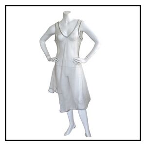 Cynthia Ashby Sheer Silk Sleeveless Dress